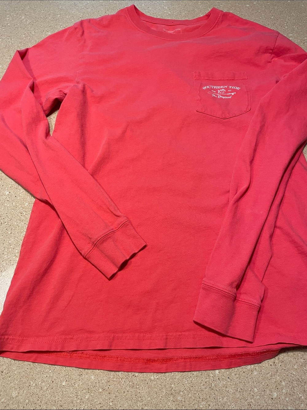 Southern Tide Women's Long-Sleeve Pocket Tee — Coral